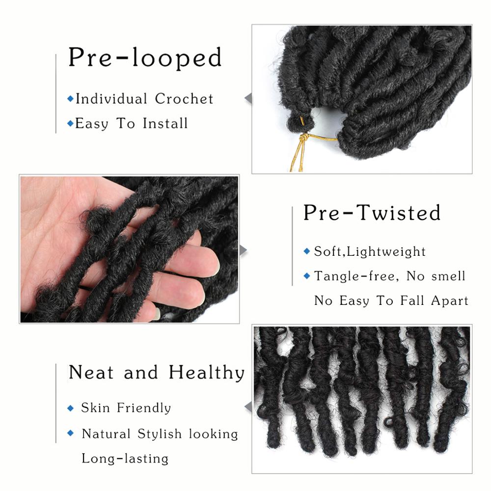 Butterfly Locs Crochet Hair 12 inch Short Distressed Bob Faux Locs Crochet Hair