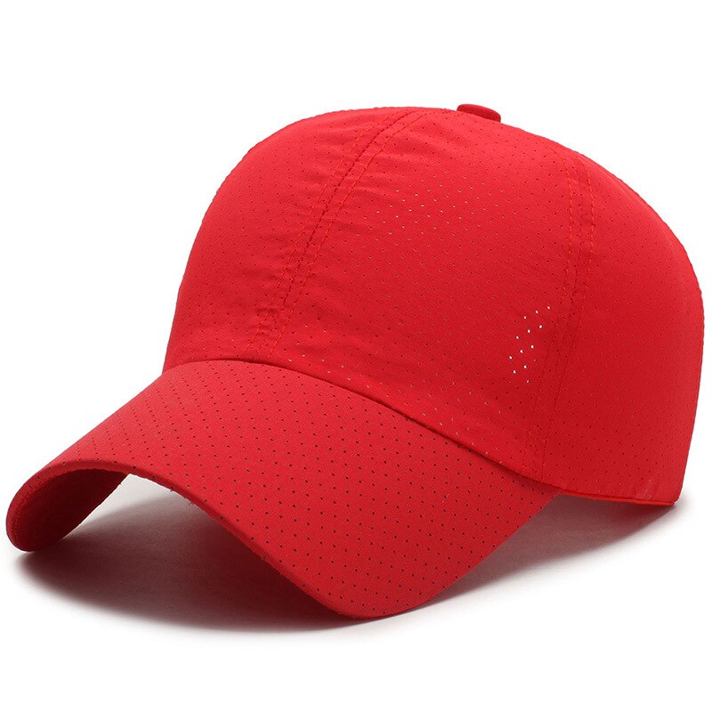 Gorra de tenis con cola de caballo para mujer y niña, gorro de algodón con Cierre trasero, gorros deportivos informales ajustables,: Rojo