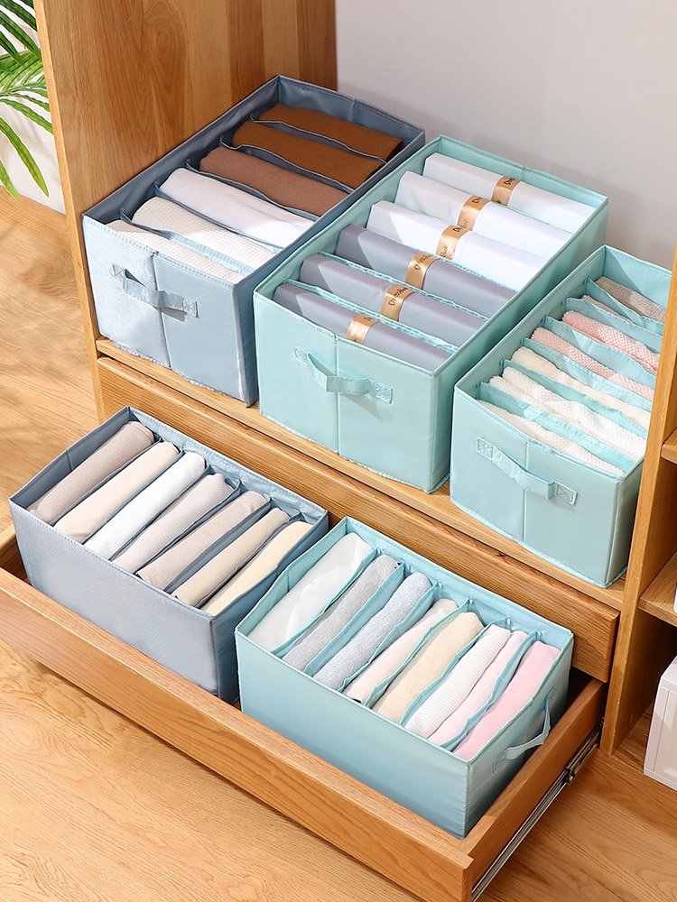Collapsible Clothing Organizer Clothes Pants Storage Box Closet Drawer Wardrobe Underwear Socks T-Shirt Storage Organizers