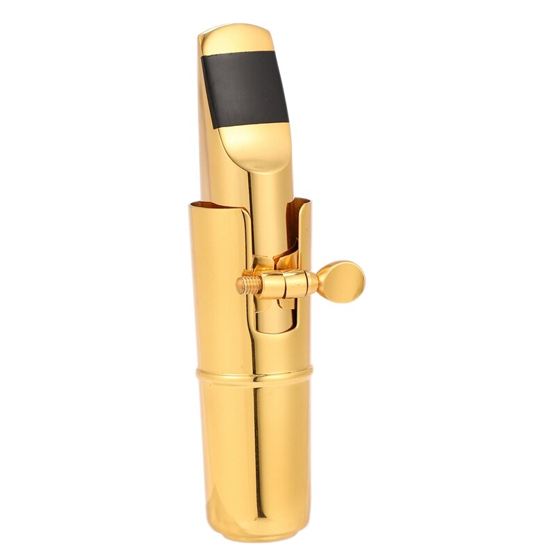 Alto Saxophone Mouthpiece - Gold Plated Metal - Includes Cap & Ligature