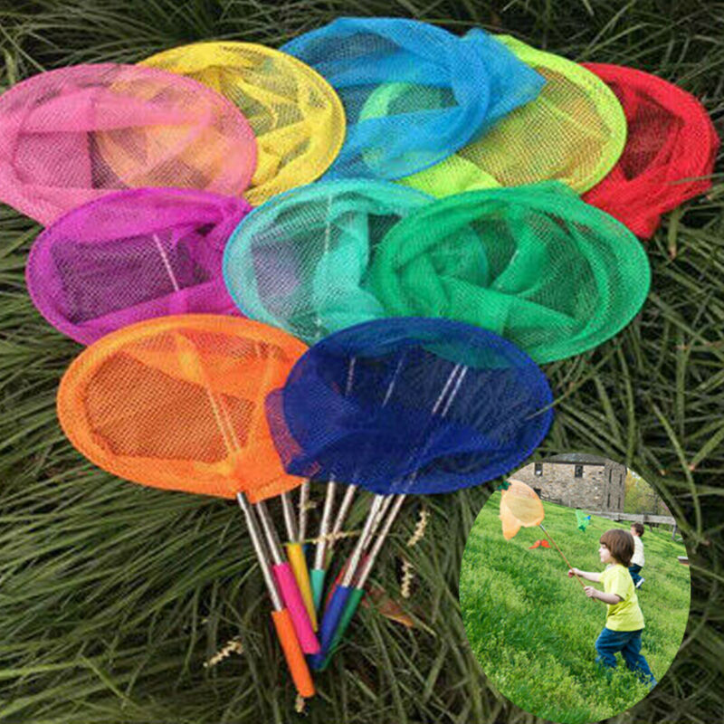 Kids Uitschuifbare Visnet Telescopische Handvat Vis Bug Vlinder Insect Capture Zwembad Cleaning Tools