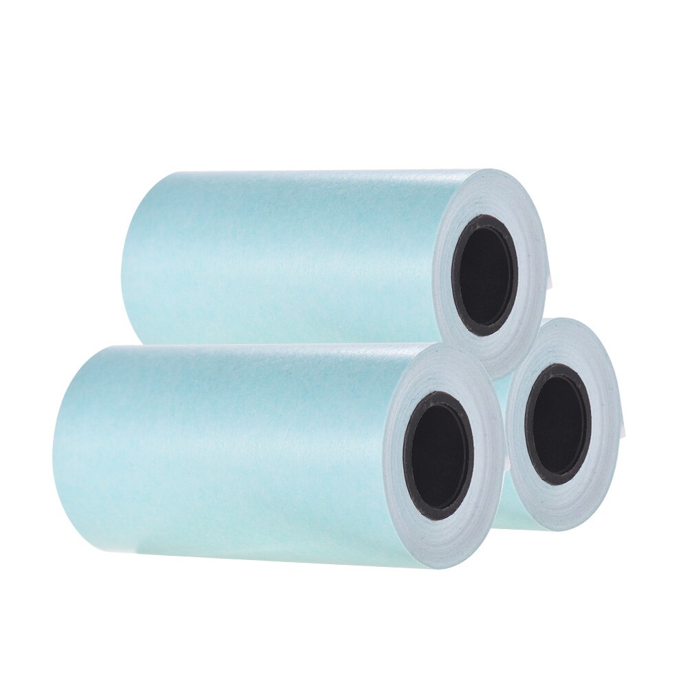 3 Rolls Printable Sticker Paper Roll Direct Thermal Paper with Self-adhesive 57*30mm for PeriPage A6 Pocket Thermal Printer
