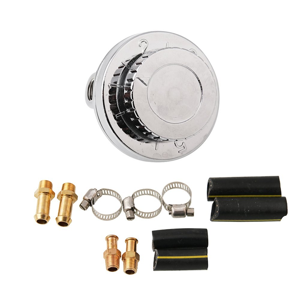 FP093 Fuel Pressure Regulator Kit Universal Metal Fuel Pressure Regulator Adjustable For Carburetor Engine