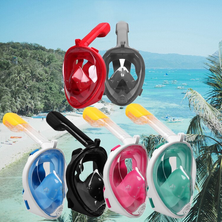 Underwater Scuba Anti Fog Full Face Diving Mask Snorkeling Set Respiratory masks Safe and waterproof Swimming Equipment