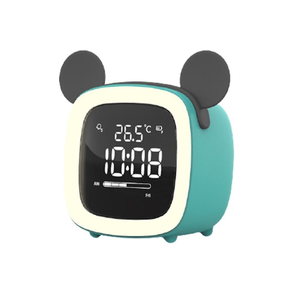 Kids Alarm Clock Cute-TV Night Light Alarm Clock For Children Battery Bedroom Rechargeable Clock Operated F5Q1: M