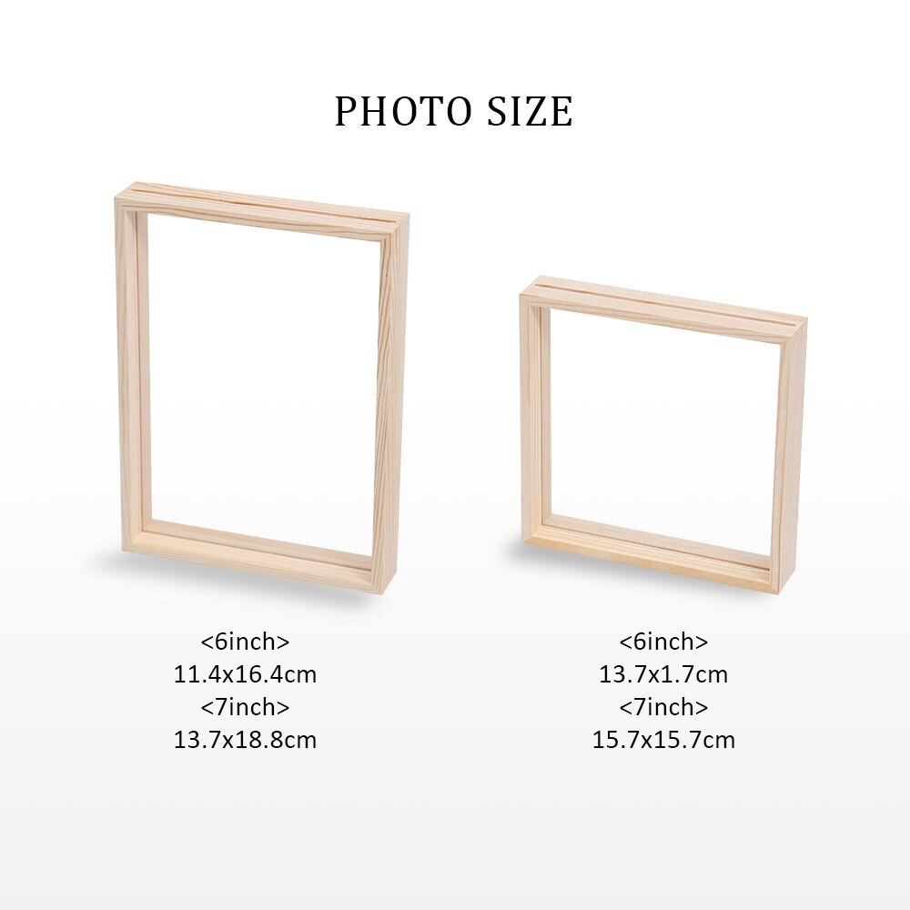 Wooden Double-sided Glass Plant Specimen Photo Frame Log Color Photo Frame Transparent Wooden Photo Frame