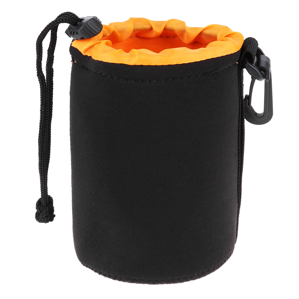 Waterproof Soft Neoprene Camera Lens Pouch Bag Drawstring Protector Case: light green