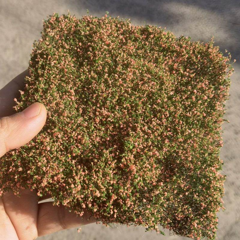 Simuleringsmodell gress plen håndrevne blomsterklaser modellbygging hagedekorasjon gjør-det-selv-materialer modell forstad vegetasjon: Flerfarget