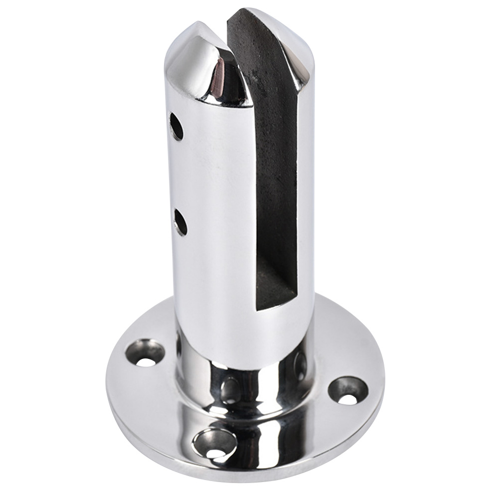 Spigots Stainless Steel Glass Clamp Home Pool Balustrade Bracket Railing Fence Balcony Floor Stand Stairs Round Bathroom
