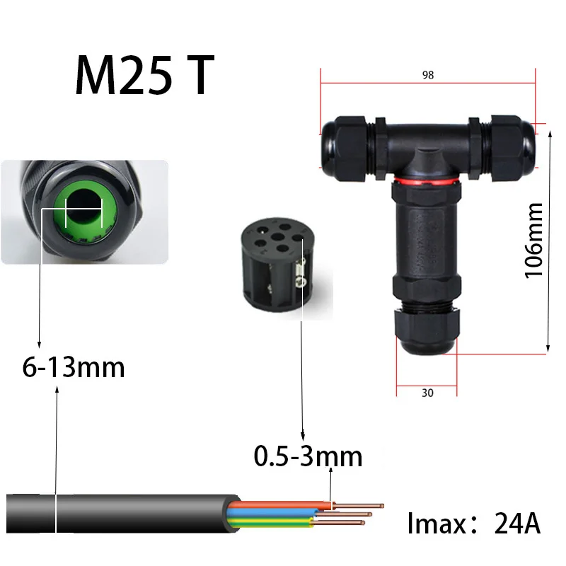 Elektrische Wasserdicht Terminal Kabel Stecker IP68 Drei-Weg Elektrische 2/3/4Stift Draht Ich bin Freien Unterwasser Schraube Hause verbesserung: L / Lavendel