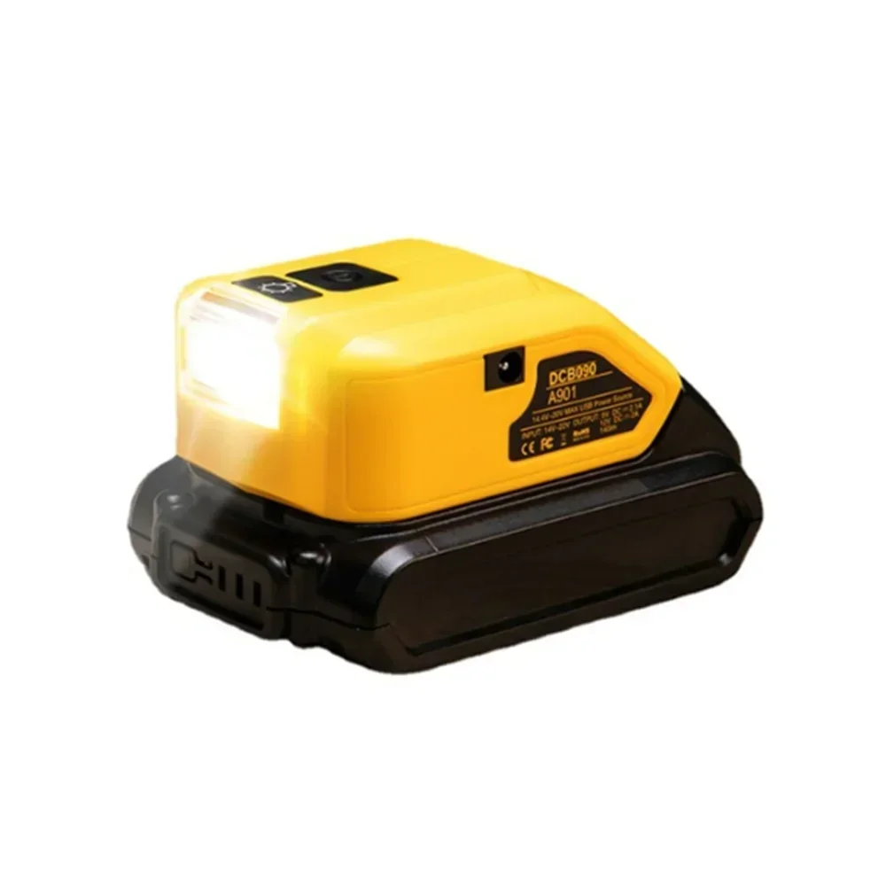 Led-arbejdslampe 18w 1250lm håndholdt lommelygte arbejdspladslampe til dewalt 20v max litiumbatterier med 110 graders drejeligt hoved: Khaki