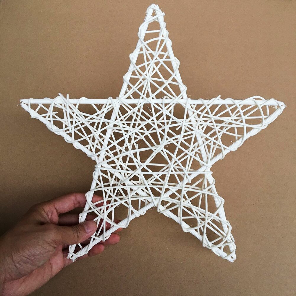 Kerst Mode Natuurlijke Rotan Wijnstok DIY Ster Krans Guirlande Party Kerstboom Thuis Window Decor Ornament