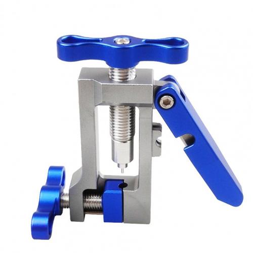 Hose cutter precision cutting line aluminum alloy bicycle brake hose needle drive bicycle brake hydraulic needle cutting tool: Blue