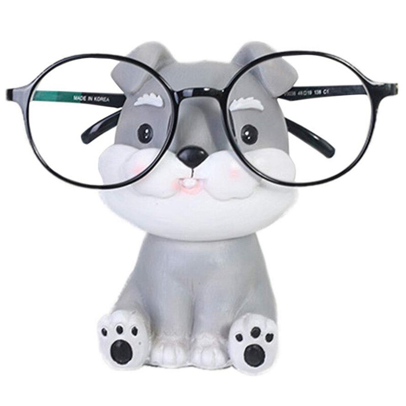 Soporte para gafas de perro cachorro, soporte para gafas, retenedores de gafas de sol, exhibidor, bonito de Animal,: Gray