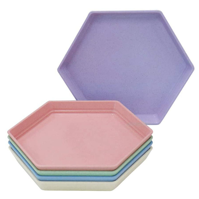 5PCS Premium Dessert Plate,Reusable Appetizer Plates,Dessert Saucer, Colorful Snack Tableware Set for Fruit,Candy