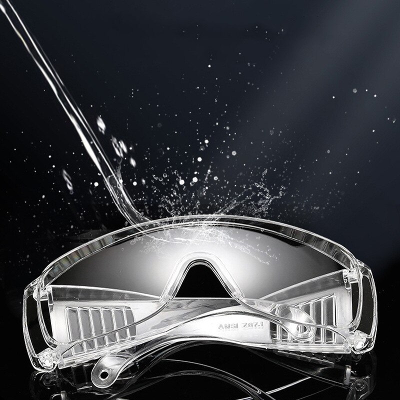 Safety Goggles Personal Protective Equipment PC Dustproof Windproof Impact-resistant Transparent Anti-fog Isolated Glasses