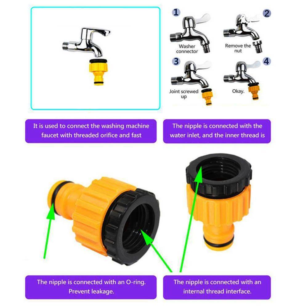 10 Uds 3/4 ",1/2" conector para manguera de riego de púas adaptador de conector de agua de grifo rápido adaptador de acoplamiento rápido herramienta de jardín de cinta de goteo