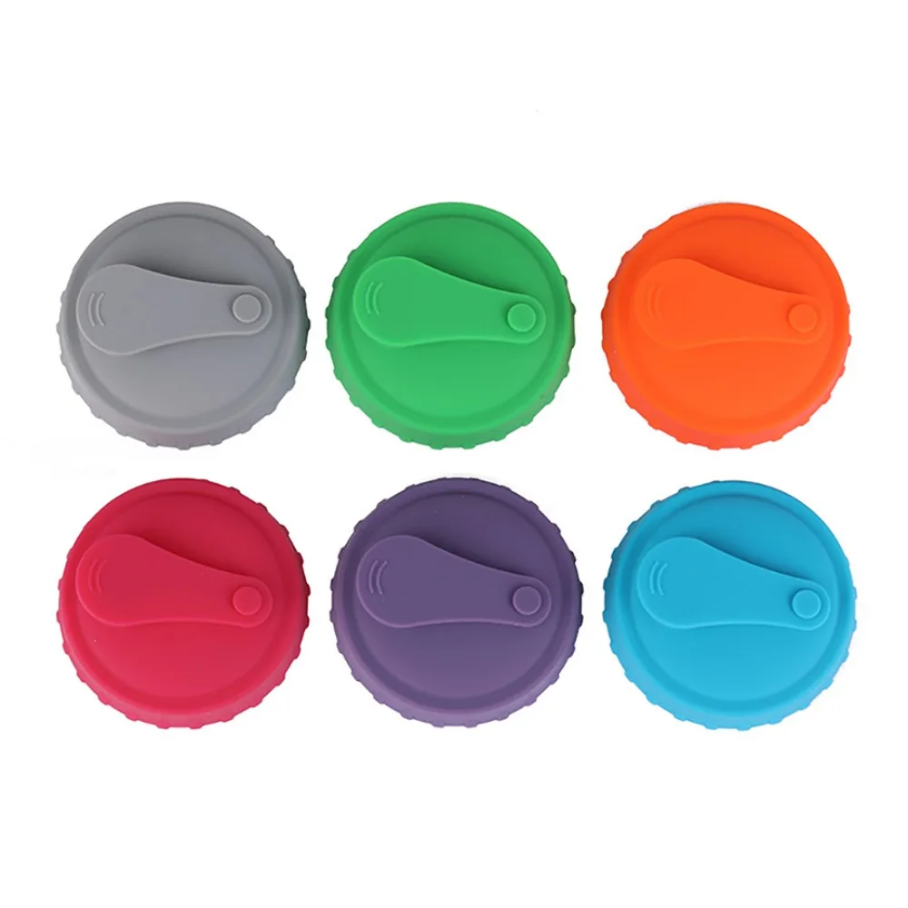Tapa de lata de Soda de silicona de 6 colores, tapón de lata reutilizable para bebidas de cerveza, zumo, bebida de Coca-Cola, se adapta a latas estándar, lata protectora de Coca-Cola