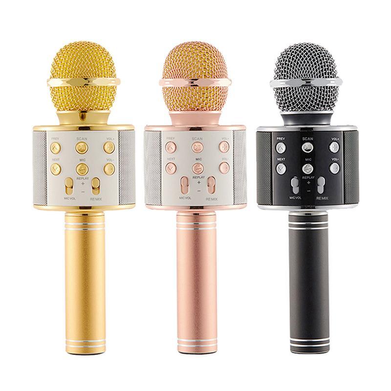 Kinderen Bluetooth Draadloze Microfoon Luidspreker Handheld Microfoon Karaoke Mic Muziekspeler Zingen Recorder Ktv Microfoon