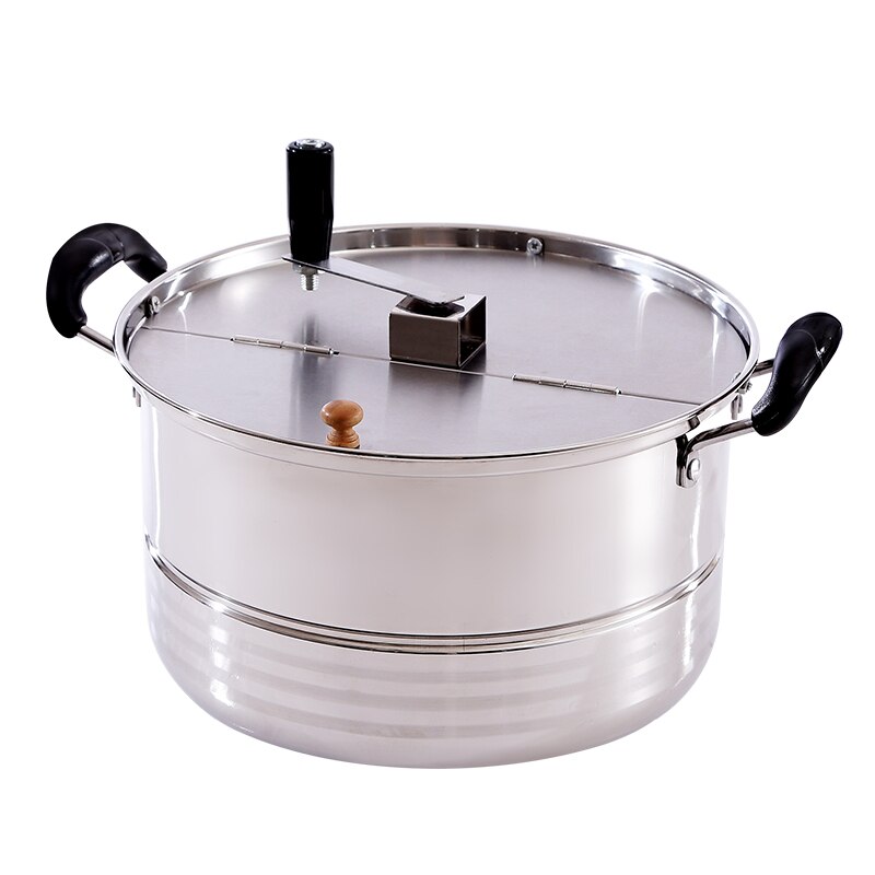 DMWD Gas Stove Air Popcorn Machine Hand-cranked Single Pot Popcorn Maker Pot Commercial Home Use Manual Corn Pressure Cooker: Induction model