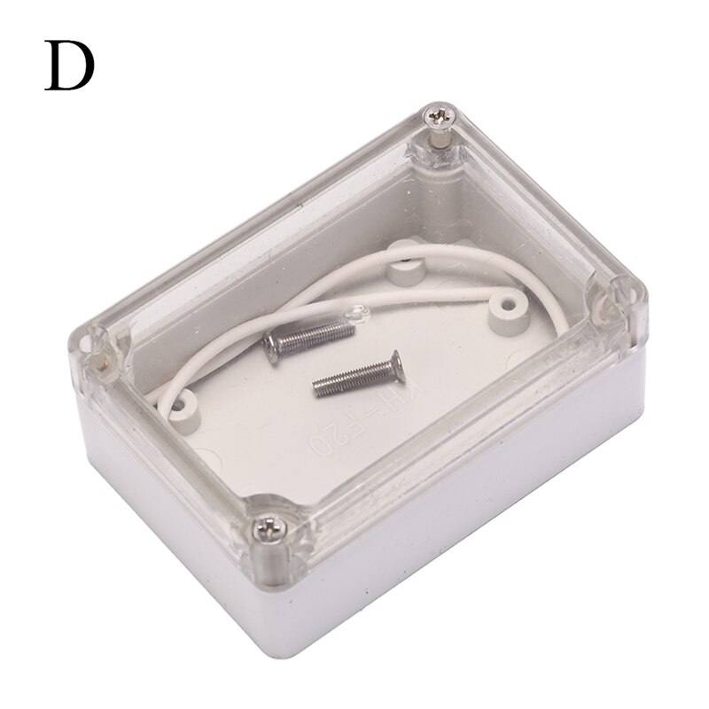 4 Styles 85x58x33mm Clear Transparent/ White Waterproof Plastic Electronic Instrument Project Cover Box Enclosure Case: D