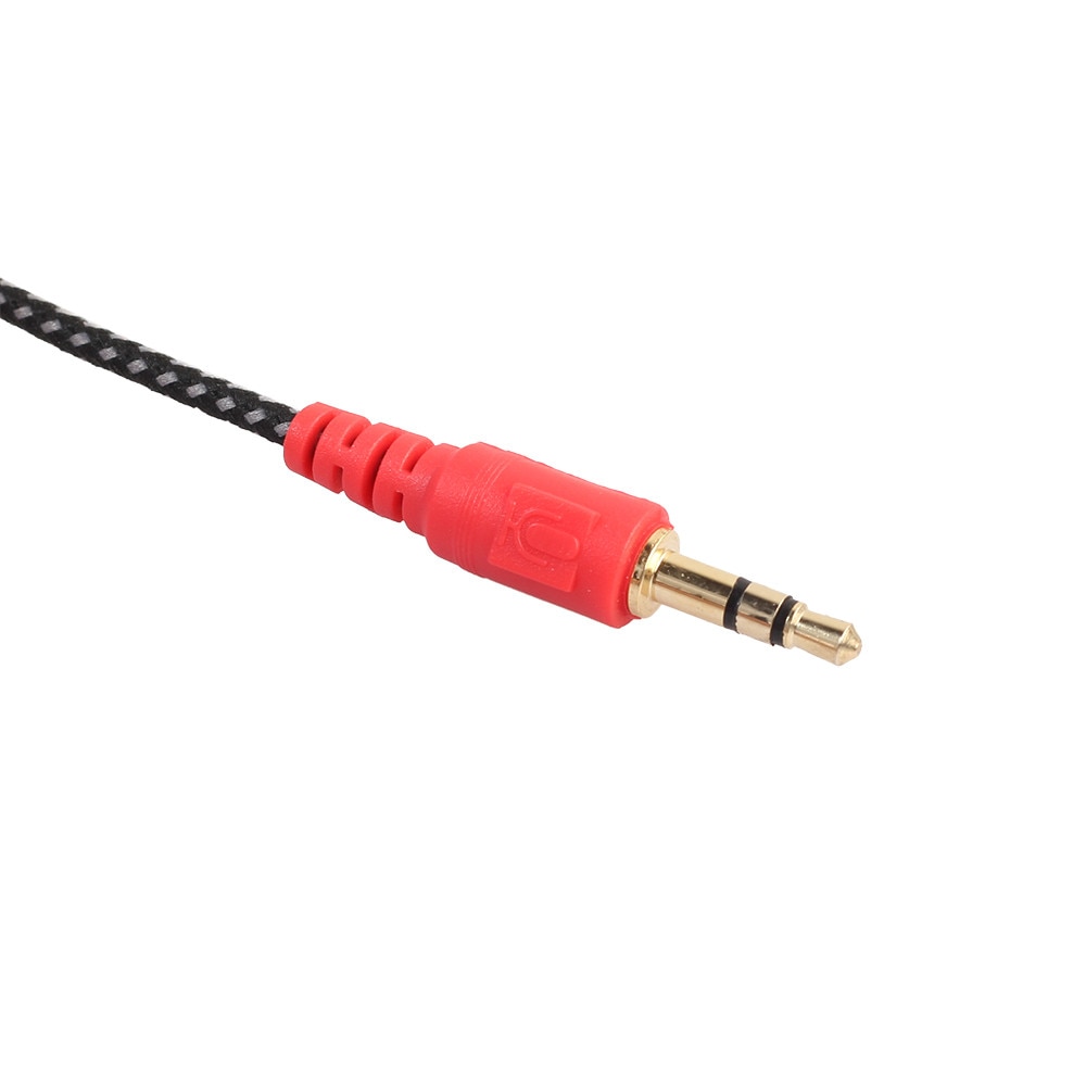 Audio Adapter Cable 3.5mm Y Splitter 2 Jack Male to 1 Female Headphone Mic Woven net Accessories