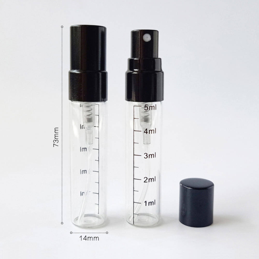 5Ml Glazen Fles Met Schaal, lege Parfumflesjes Verstuiver Spray Flessen Draagbare Reizen Cosmetische Container Make Up Gereedschap 1Pcs
