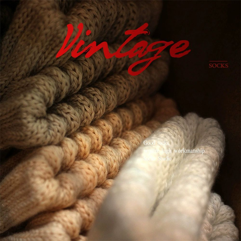 Herr vintage herr medelstora tubstrumpor unisex japanska enfärgade förtjockade sportstrumpor handduksbotten par stickade vardagsstrumpor