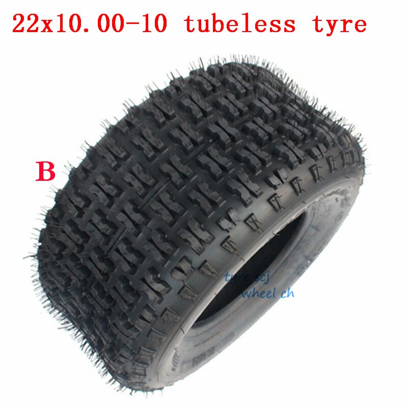 22x10-10 Tire 22x10.00-10 4Ply Snow / Mud Tyre Lawnmower Garden Tractor ATV Buggy Go Karts Vacuum Wheel Tire: Tire B