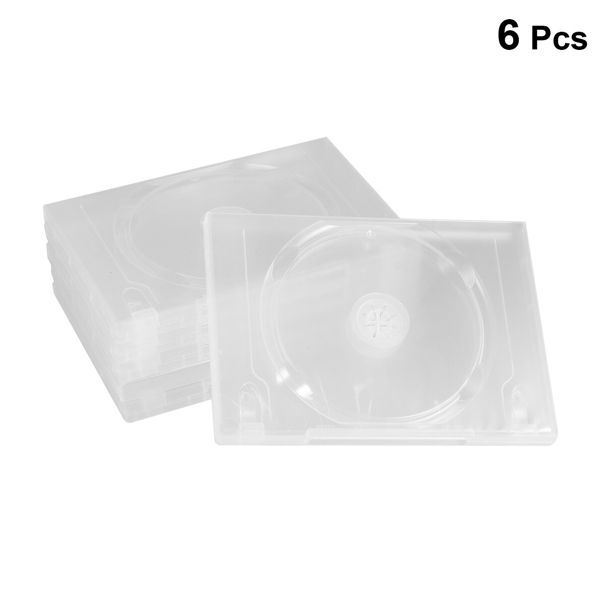 6 stück aufbewahrungsboxen, transparente hülle, tragbar für heimkino - einzel-disc: Bild 2