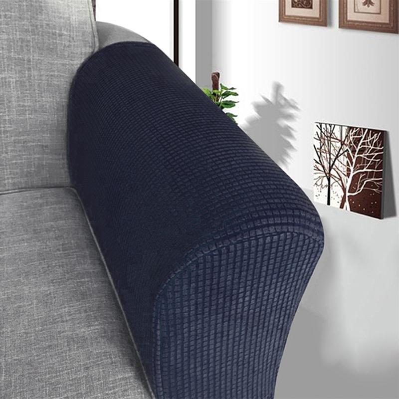 1 par sofa armlæn dækker stretchy sofa side håndklæder armlæn beskyttende betræk armlæn puder til hjemmekontor