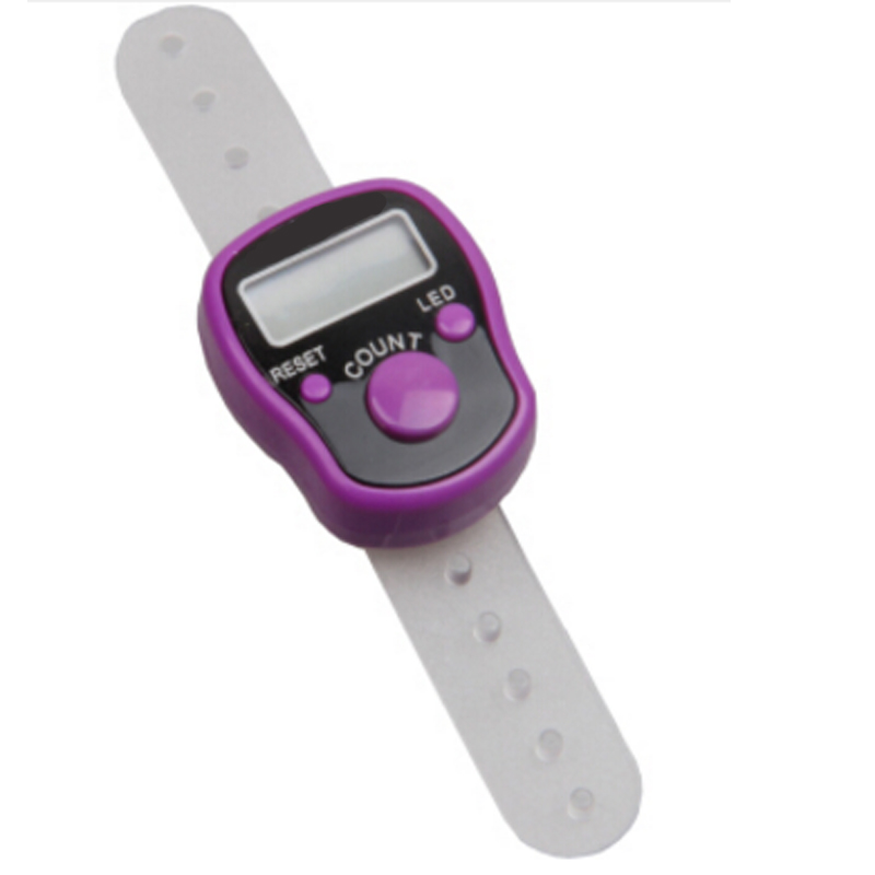 Digital Tally Finger Counter with Led, Colorful Tasbeeh Tasbih 5-Digits Counter Clickers with Led Light, Carry Ring,: PURPLE