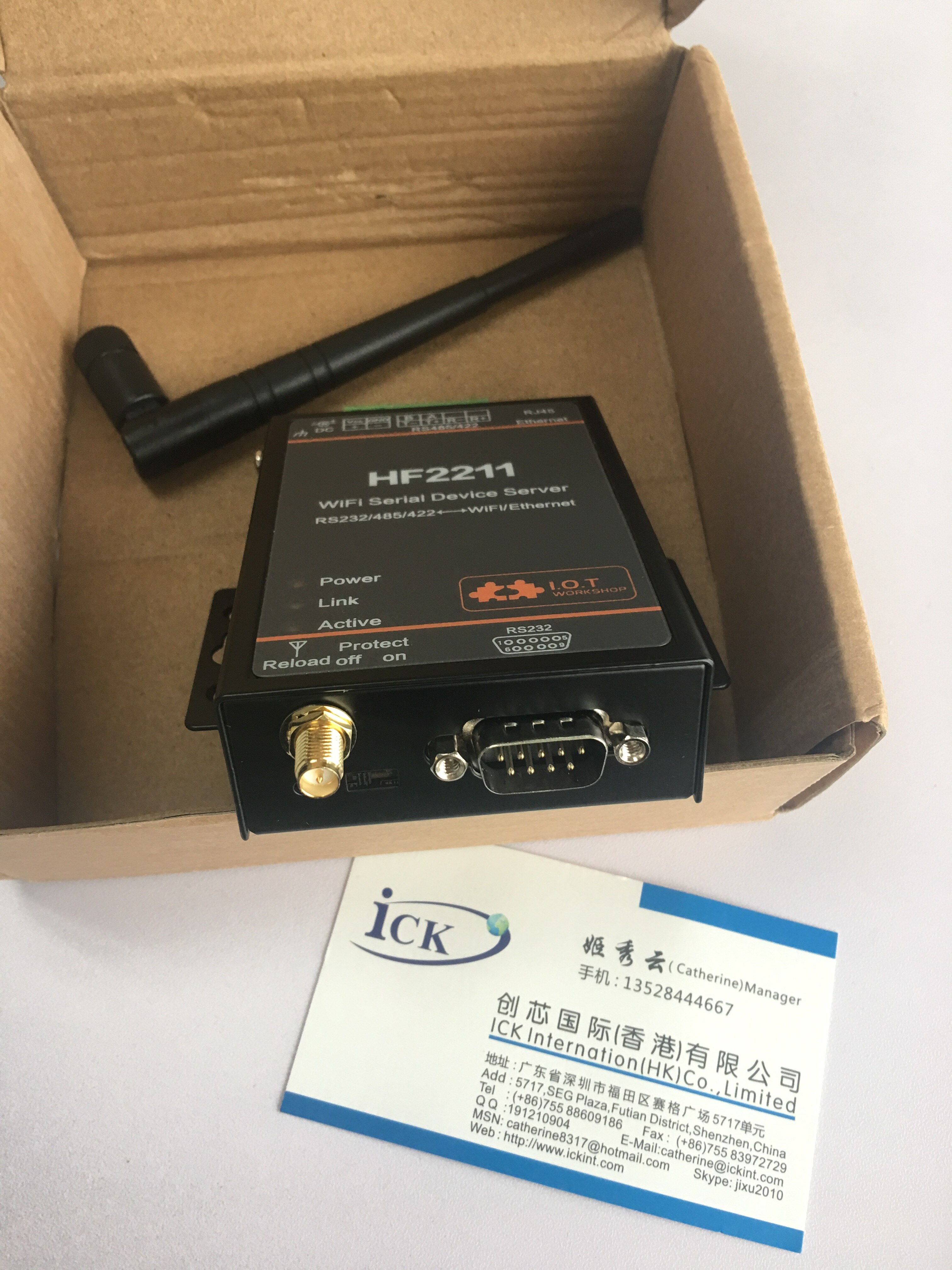 HF2211 Industrial Modbus Serial Server RS232/RS485/RS422 to WiFi/Ethernet Converter