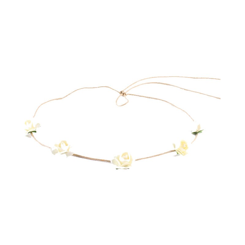 Newborn Flower Headband Mini Rose Flowers Headbands Summer Style Kids Headwear Hair Band accessories for Photography props: Yellow