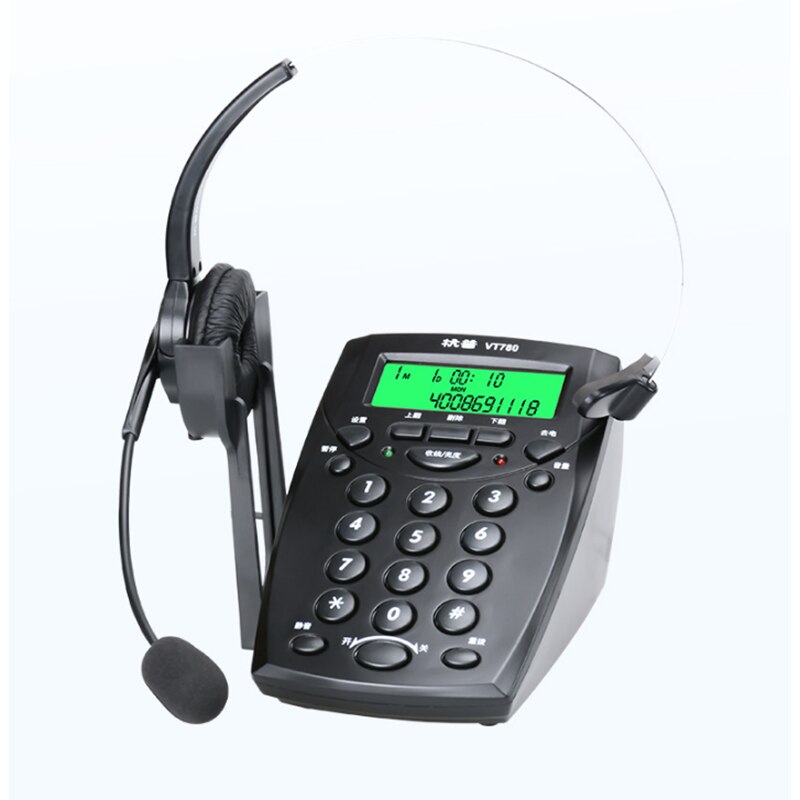Call Center Dialpad Headset Telephone with Dial Key Pad Telephone with RJ9 Jack Headset RJ9 Plug Headset Phone