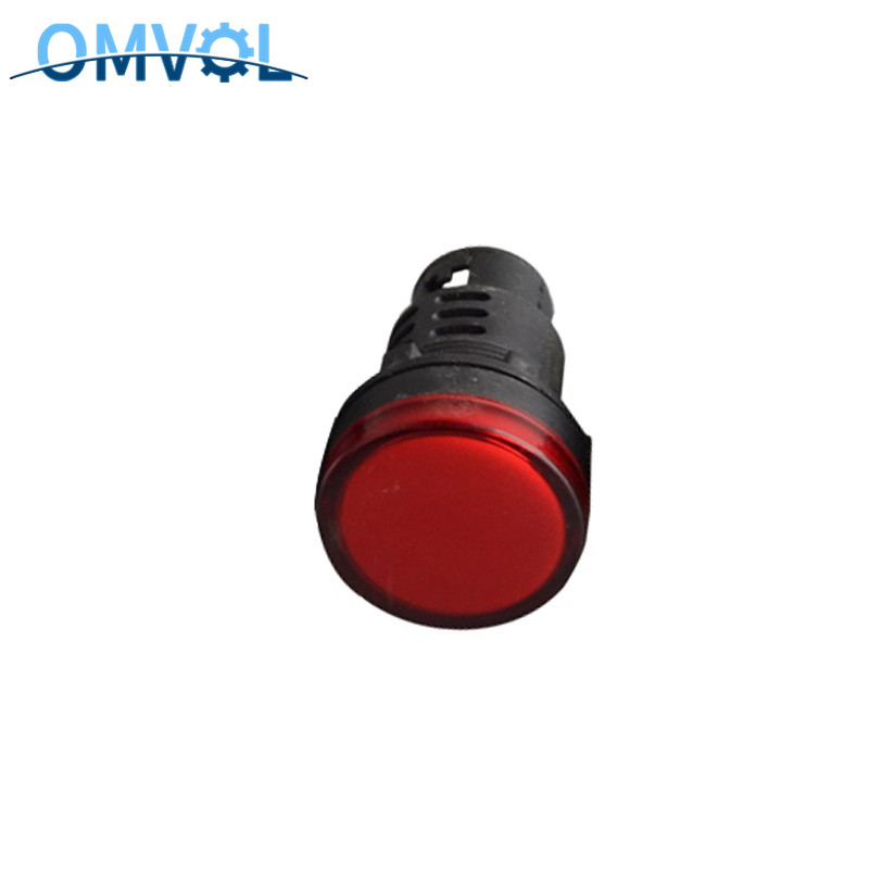 1PC 30MM 5V(6.3V) 12V 24V 220V Panel Mount LED Power Indicator Pilot Signal Light Lamp: 30mm RED 12V