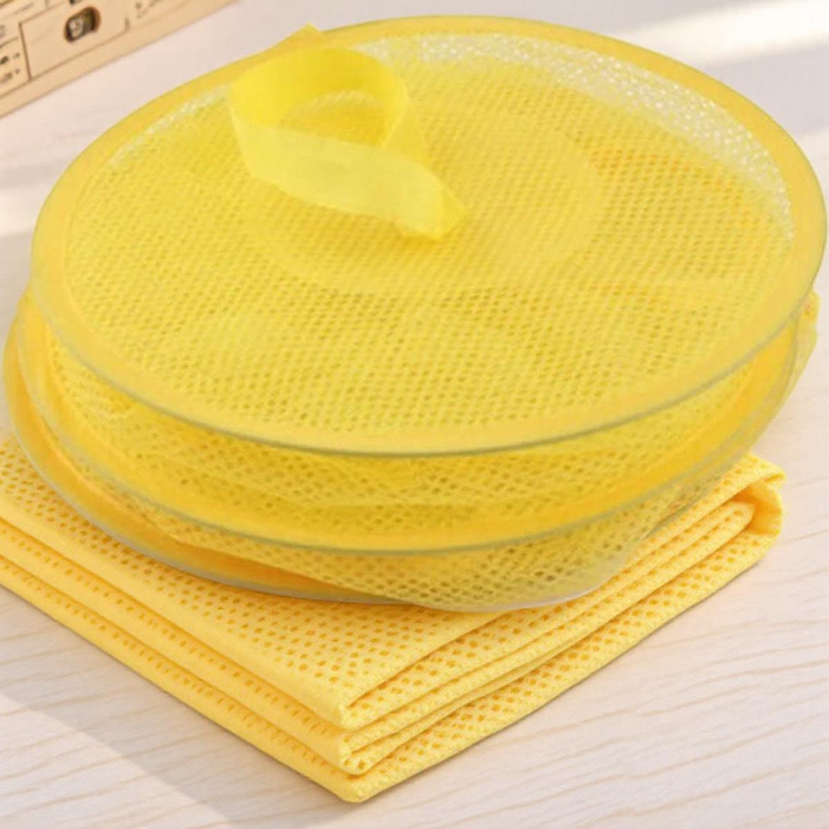 Organizador de almacenamiento cilíndrico multicapa, bolsa colgante, armario de pared, cesta de juguetes y ropa para niños, soluciones de almacenamiento en el hogar: YELLOW