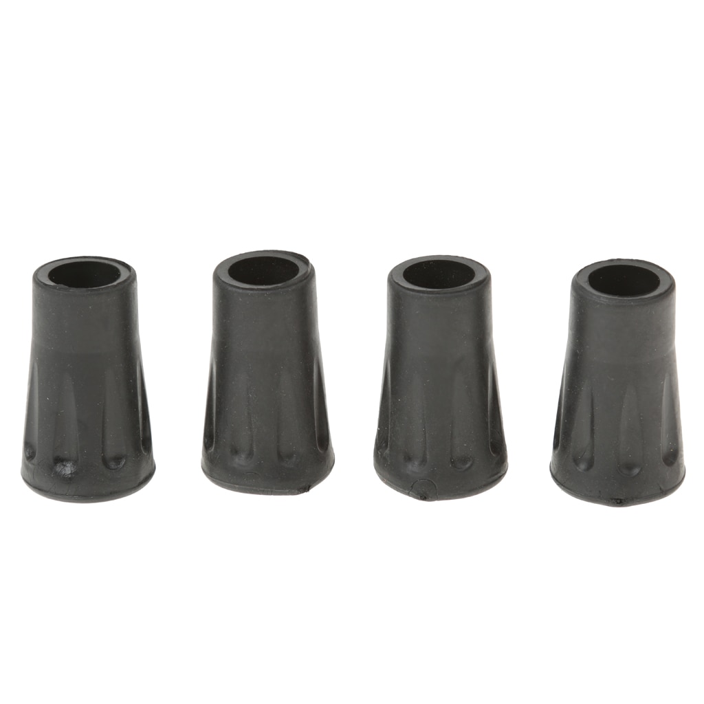 Bastón de goma para senderismo, 4 Uds., 4cm, punta de goma, bastón de Trekking de repuesto, equipo de protección, herramienta pequeña para deportes al aire libre para hombres y mujeres