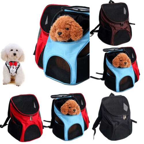 Mochila de hombro con malla respirable para mascota, gato, perro, cachorro, mochila de viaje, bolsa portátil