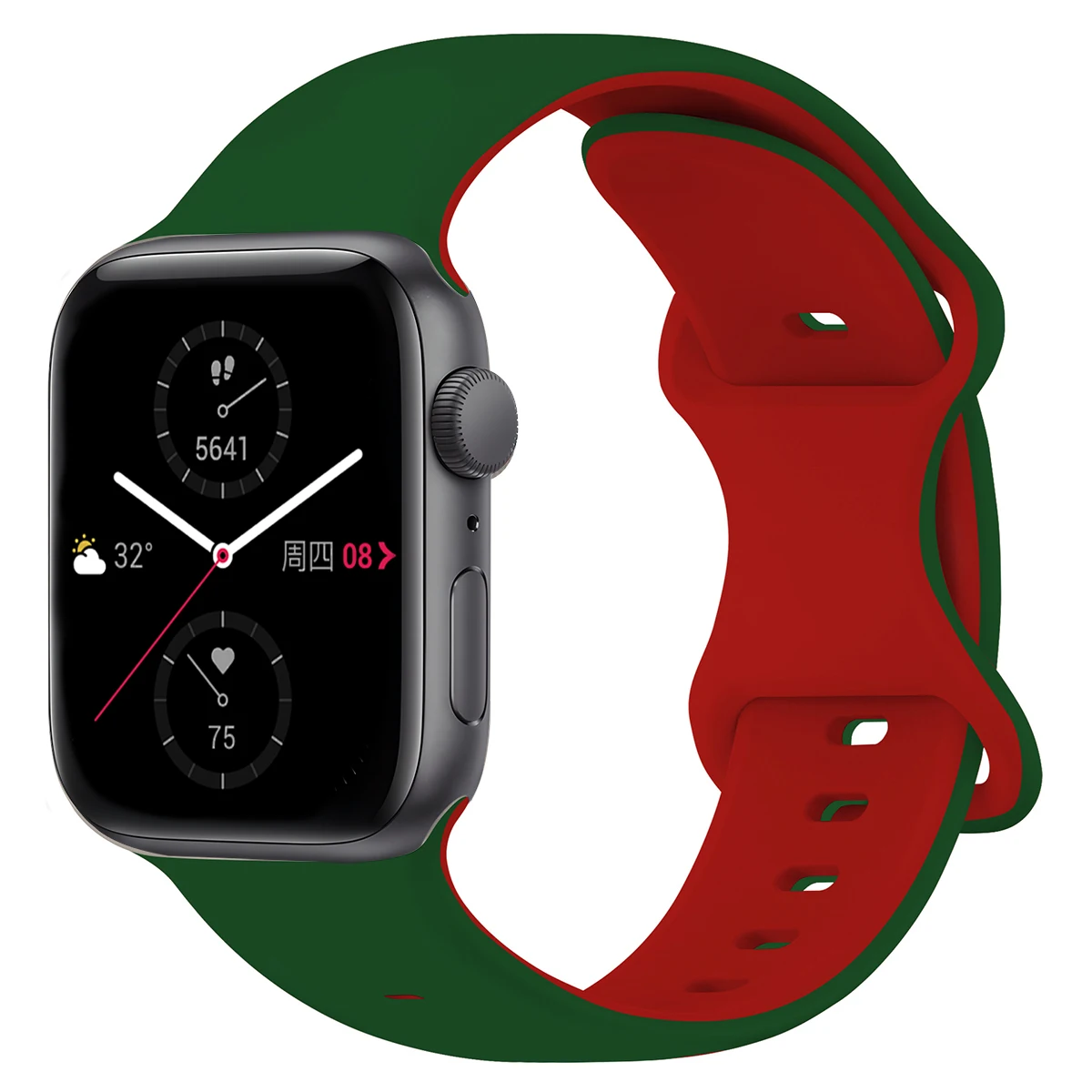 Tofarget sportssilikonrem til apple watch ultra 2 49mm 46mm 45mm 44mm 42mm rem til iwatch series 10 9 8 7 6 5 4 klokkerem: Xxl / Hvit