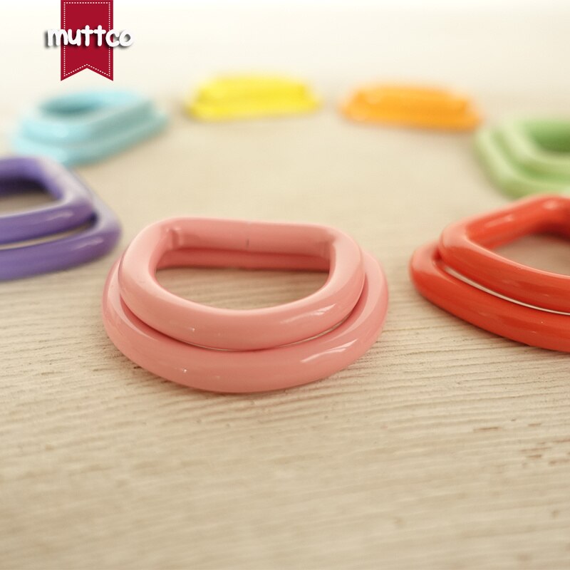 Anneau D en métal coloré pour collier de chien, en alliage métallique, 7 couleurs, 20mm et 25mm