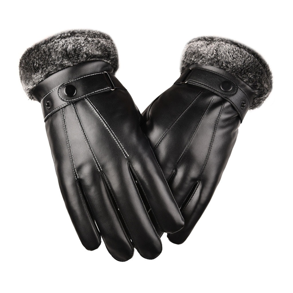 Winter Thicken Gloves Men Leather Warm Women Motorcycle Ski Snow Snowboard Gloves Winter Female Guante #y: Default Title