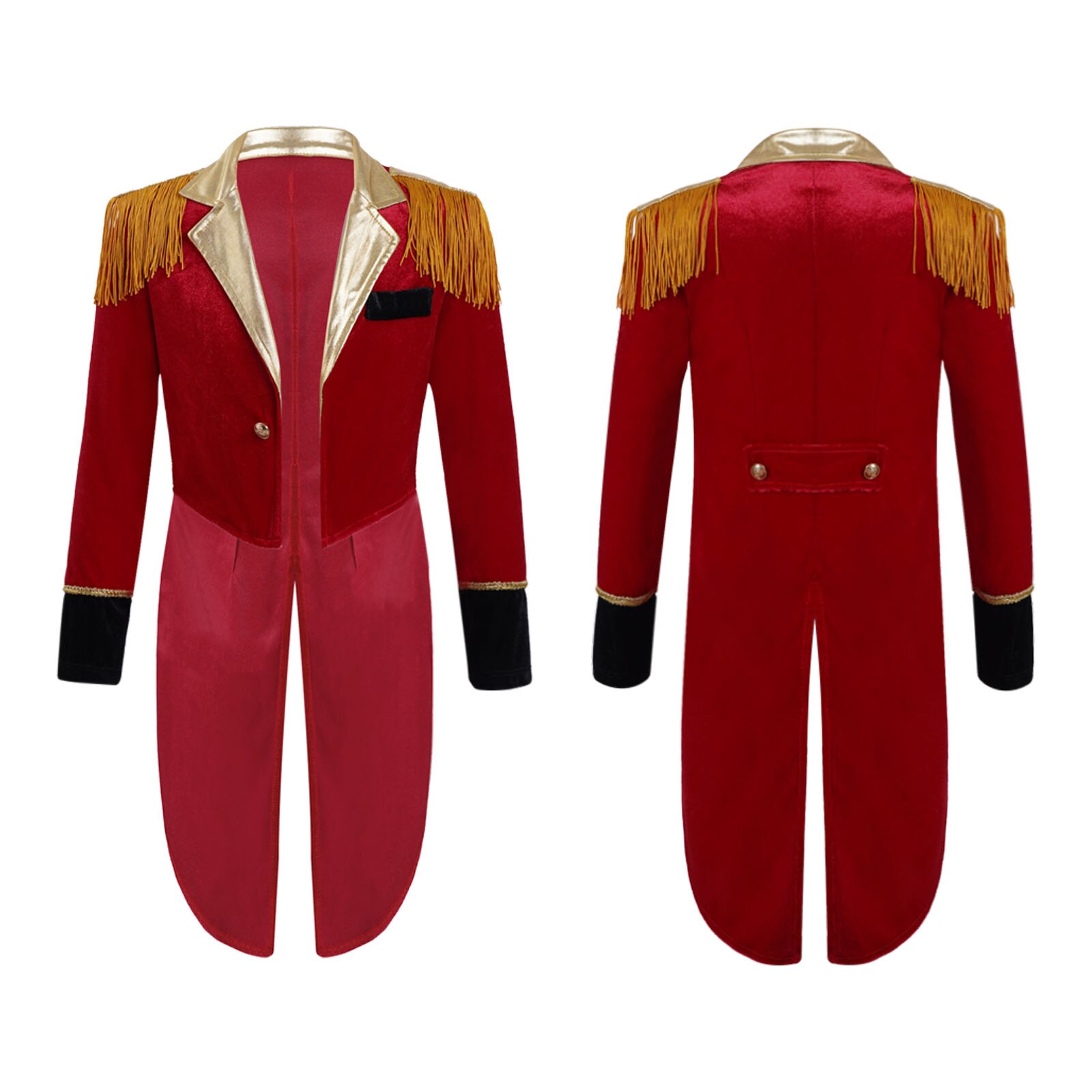 Kids Jongens Circus Circusdirecteur Kostuum Lange Mouwen Blazers Jas Jas Kerst Halloween Carnaval Cosplay Festival Rave Outfit