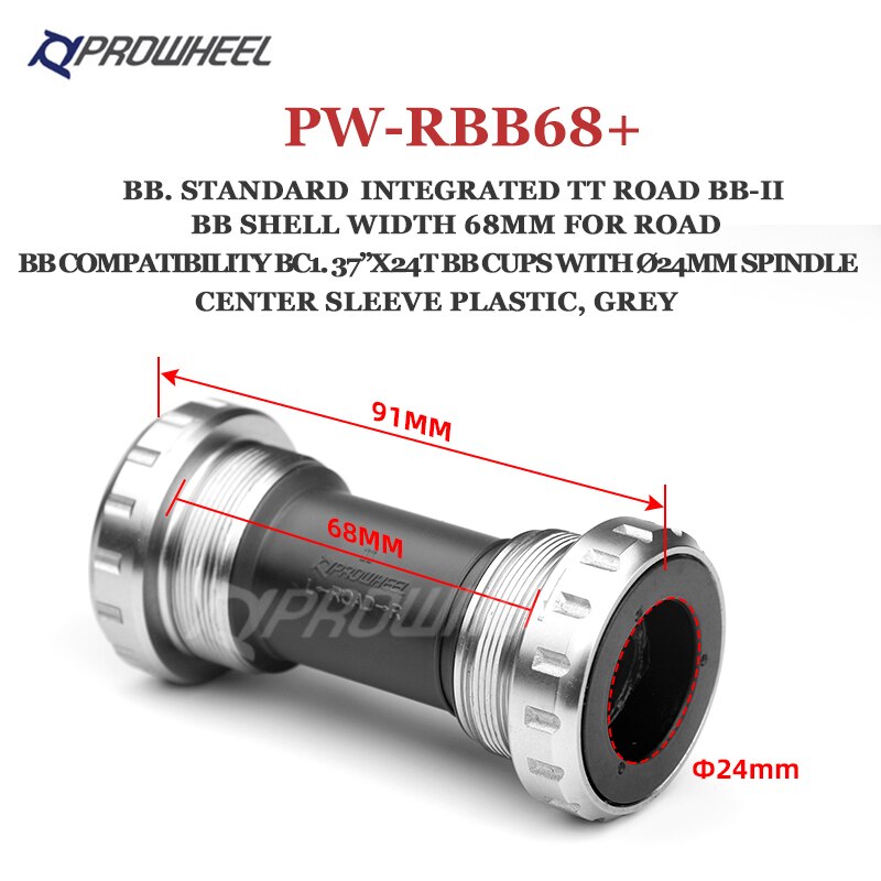 PROWHEEL BB73 BB92 BB68 BB86 MTB Road Mountain Bike Bicycle Press-in Bottom Brackets BB 24mm for SRAM GXP Crankset: ROAD PW-RBB68 Boxed