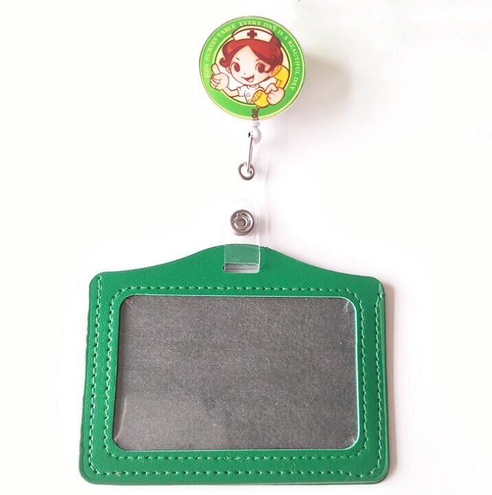 Wysuwany wizytownik nazwa pracownika etui na dowód tożsamości PU certyfikat pracy identyfikator identyfikator pokrowiec biznesowy akcesoria dla pielęgniarek: nie.1