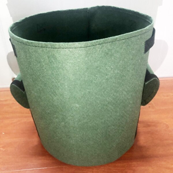 Bolsa de cultivo de patatas de 10/7 galones, olla de doble puerta, bolsa de plantas para interior y exterior no tejida respetuosa con el medio ambiente: Dark Green L