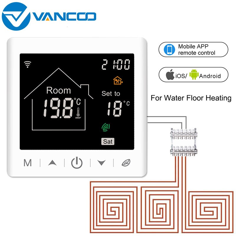 Slimme Thermostaat 220V Water Verwarming Thermostaat Warme Vloer Wi-fi Afstandsbediening Voor Vloerverwarming Temperatuurregelaar: Default Title