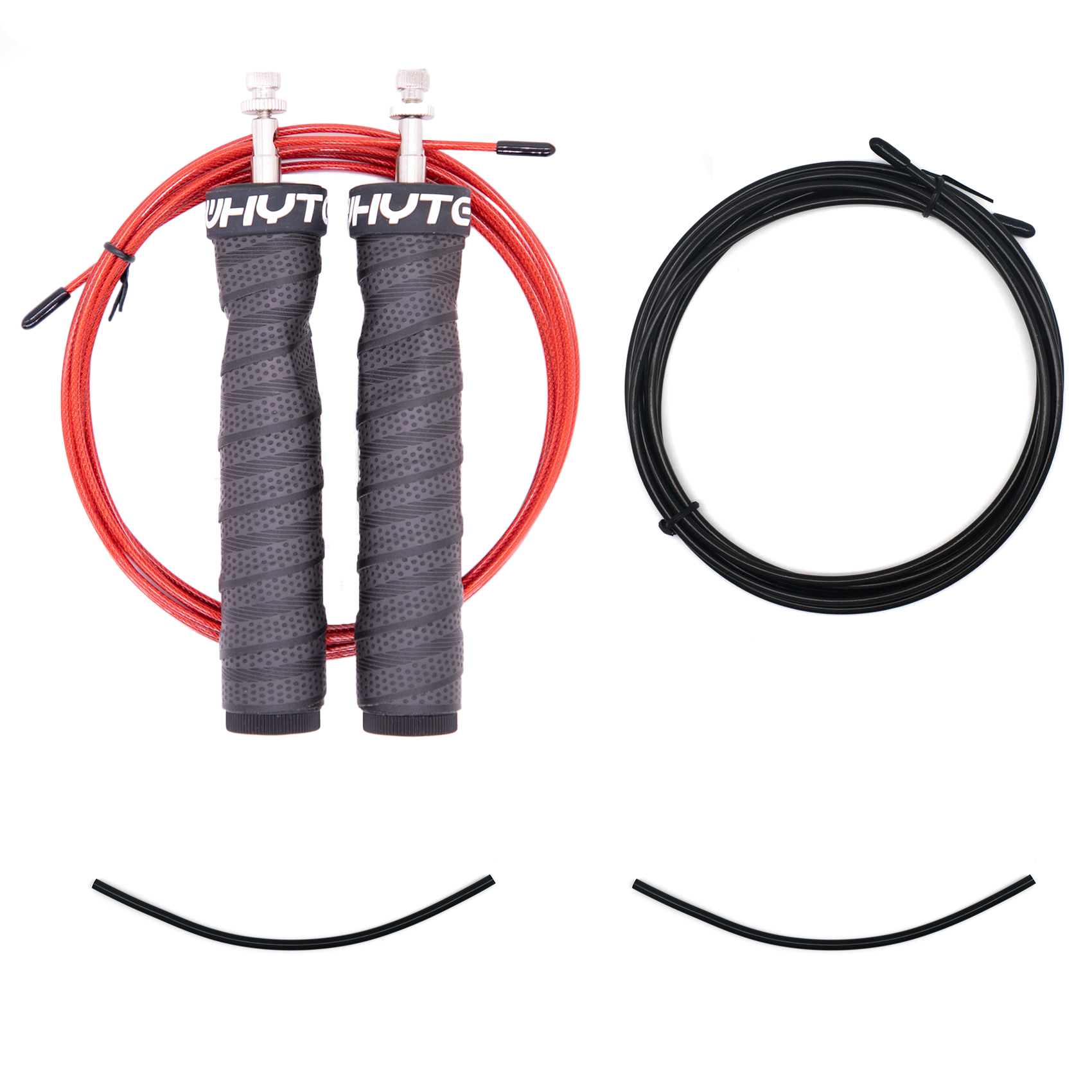 Crossfit Jump Rope Skip Snelheid & Gewogen Springtouw Fitness Touw Krachttraining: Light Grey