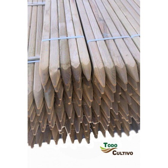 Tutor Madera de Pino tratado de 40x40 mm 10 uds. 1,5 m. de Altura.