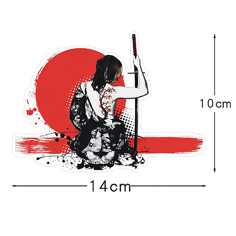 Autocollant Graffiti Samurai Kokor pour Décoration de Voiture, Accessoire de Protection Solaire pour Fenêtre de Camping-Car, 13cm